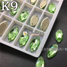 Navette K9 15x7mm Peridot /3223/