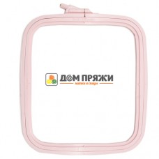 Пяльцы пластиковые квадратные с винтом 19,5*22см /розовый/