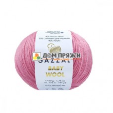 Пряжа Gazzal Baby Wool #828 т.розовый