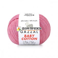 Пряжа Gazzal Baby Cotton #3468 розовый
