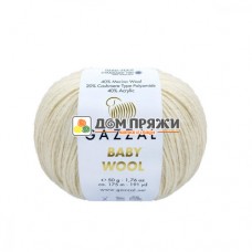 Пряжа Gazzal Baby Wool #829 молочный