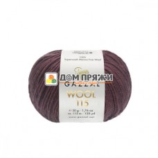 Пряжа Gazzal Wool 115 #3320 красная слива