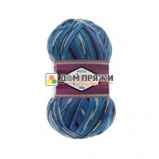 Alize Superwash socks #4446 василек+бирюза+черный