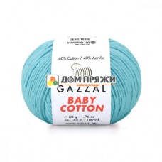 Пряжа Gazzal Baby Cotton #3451 лазурный