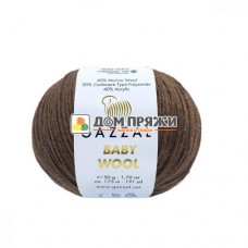 Пряжа Gazzal Baby Wool #807 коричневый Пряжа Gazzal Baby Wool #807 коричневый