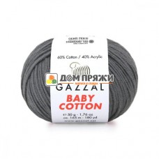 Пряжа Gazzal Baby Cotton #3450 серый