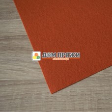 Фетр корейский жесткий 1,2мм размер А6 (10х15см) #826 красно-оранжевый