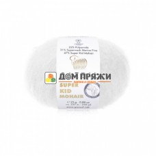 Пряжа Gazzal Super Kid Mohair #64439 Белый