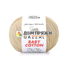Пряжа Gazzal Baby Cotton #3445 топленое молоко Пряжа Gazzal Baby Cotton #3445 топленое молоко