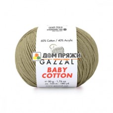 Пряжа Gazzal Baby Cotton #3464 оливковый