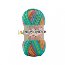 Alize Bella Batik #4530 бирюза+оранж+сирень