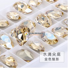 Fancy Stones K9 14x10mm Golden Shadow /4320/