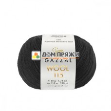 Пряжа Gazzal Wool 115 #3307 черный