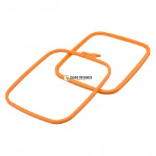 Пяльцы пластиковые квадратные с винтом 19,5*22см /оранжевый/