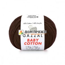 Пряжа Gazzal Baby Cotton #3436 шоколад Пряжа Gazzal Baby Cotton #3436 шоколад