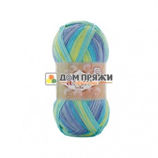 Alize Bella Batik #4146 бирюза+лимон+сирень