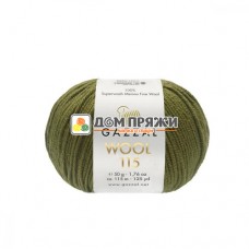 Пряжа Gazzal Wool 115 #3327 болотный Пряжа Gazzal Wool 115 #3327 болотный
