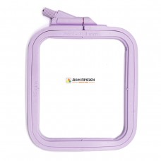 Пяльцы пластиковые квадратные с винтом 9,5*11см /лиловый/