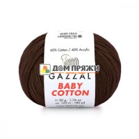 Пряжа Gazzal Baby Cotton #3436 шоколад Пряжа Gazzal Baby Cotton #3436 шоколад