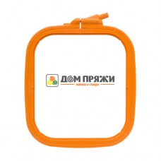 Пяльцы пластиковые квадратные с винтом 14,5*16,5см /оранжевый/