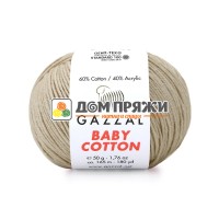 Пряжа Gazzal Baby Cotton #3446 св.беж Пряжа Gazzal Baby Cotton #3446 св.беж