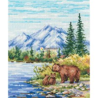 Набор для вышивания "У горной реки" 20*16см, МП Студия Набор для вышивания "У горной реки" 20*16см, МП Студия
